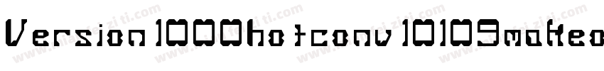 Version 1000hotconv 10109makeo字体转换